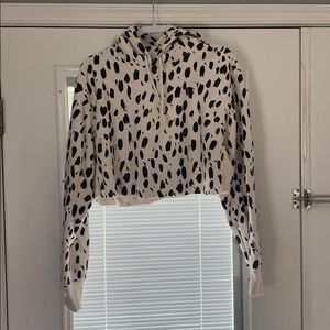 Champion Cropped Spotted Sweatshirt Large